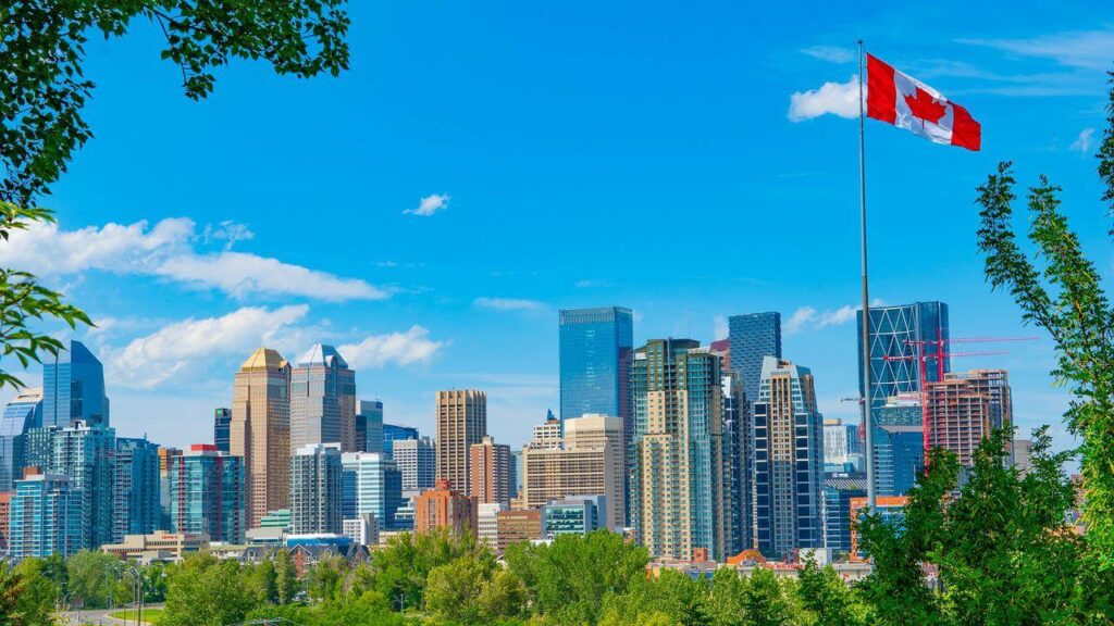 Calgary le jour de la fête du Canada.